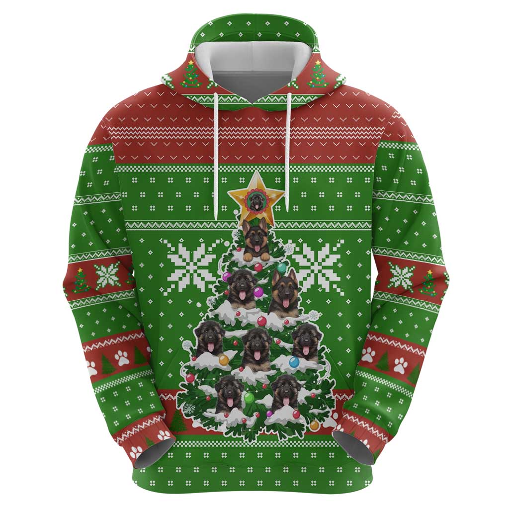 German Shepherd Pine Xmas Christmas Hoodie Xmas Holiday Patterns - Wonder Print Shop