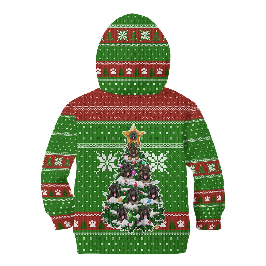 German Shepherd Pine Xmas Christmas Kid Hoodie Xmas Holiday Patterns - Wonder Print Shop