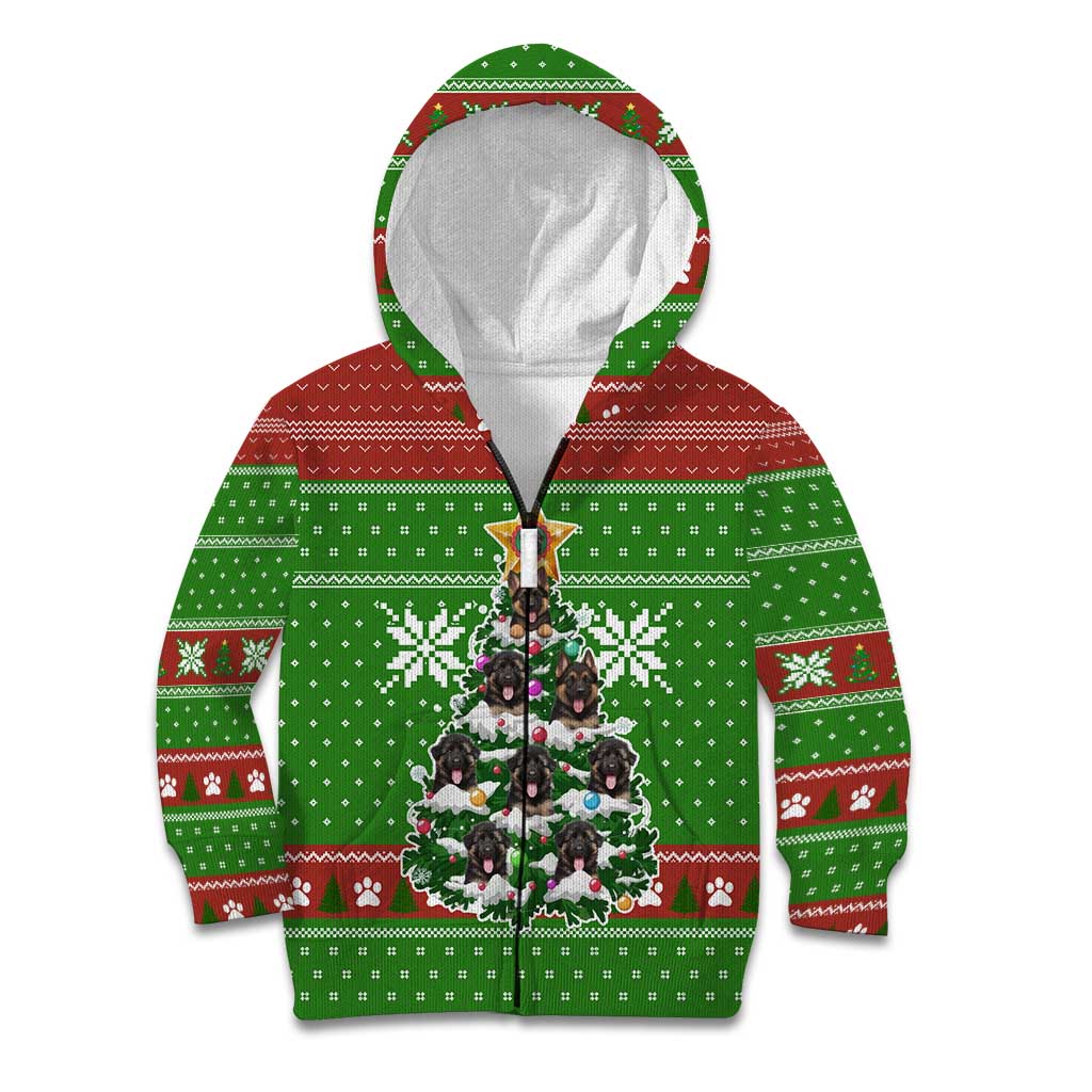 German Shepherd Pine Xmas Christmas Kid Hoodie Xmas Holiday Patterns - Wonder Print Shop