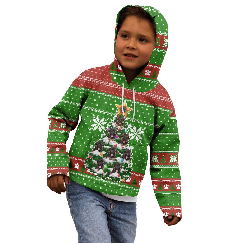 German Shepherd Pine Xmas Christmas Kid Hoodie Xmas Holiday Patterns - Wonder Print Shop