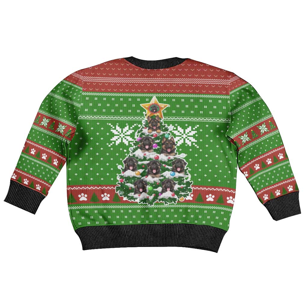 German Shepherd Pine Xmas Christmas Kid Ugly Christmas Sweater Xmas Holiday Patterns - Wonder Print Shop