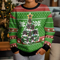 German Shepherd Pine Xmas Christmas Kid Ugly Christmas Sweater Xmas Holiday Patterns - Wonder Print Shop