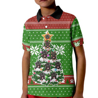 German Shepherd Pine Xmas Christmas Kid Polo Shirt Xmas Holiday Patterns - Wonder Print Shop