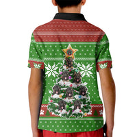 German Shepherd Pine Xmas Christmas Kid Polo Shirt Xmas Holiday Patterns - Wonder Print Shop