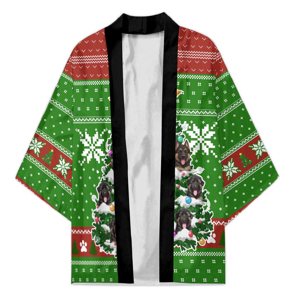 German Shepherd Pine Xmas Christmas Kimono Xmas Holiday Patterns - Wonder Print Shop