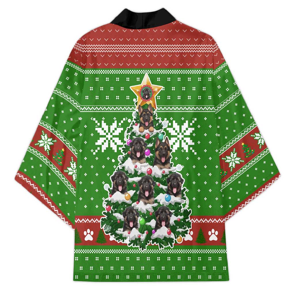 German Shepherd Pine Xmas Christmas Kimono Xmas Holiday Patterns - Wonder Print Shop