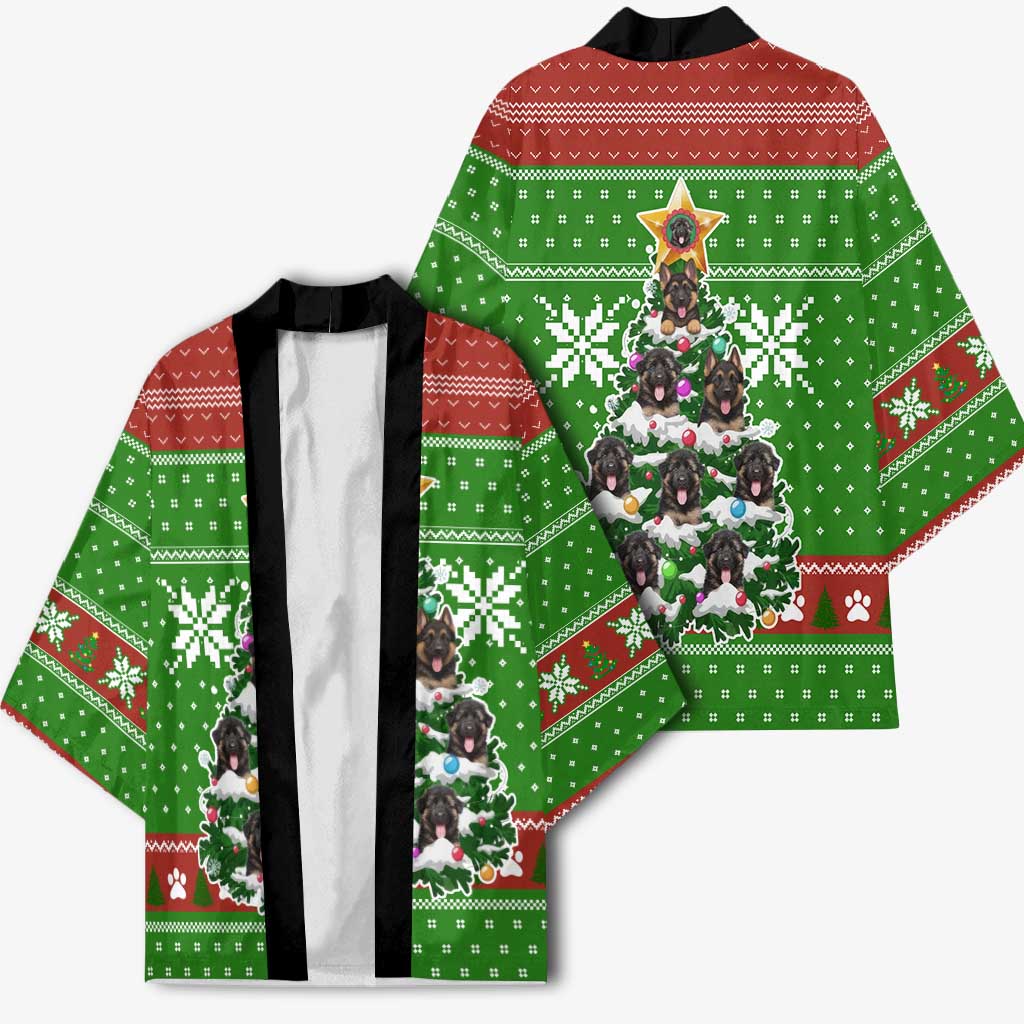 German Shepherd Pine Xmas Christmas Kimono Xmas Holiday Patterns - Wonder Print Shop