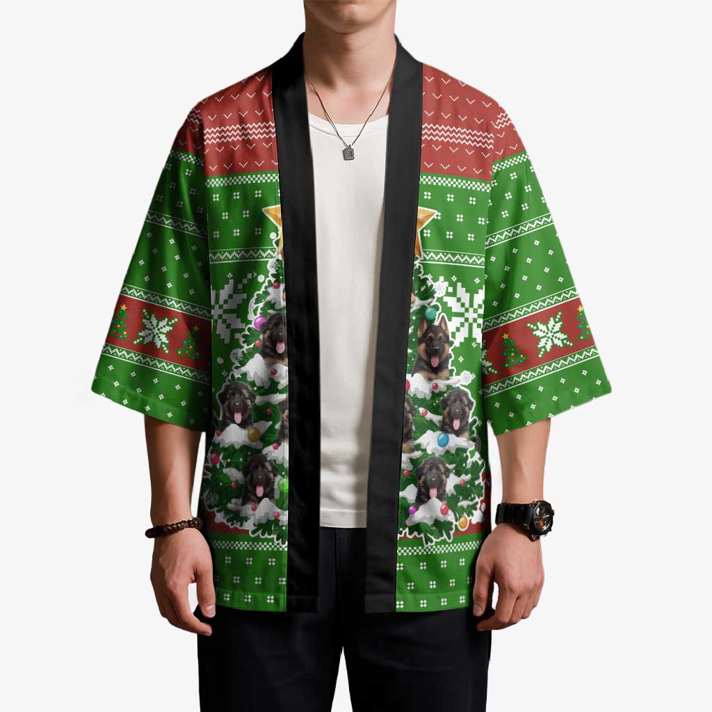German Shepherd Pine Xmas Christmas Kimono Xmas Holiday Patterns - Wonder Print Shop