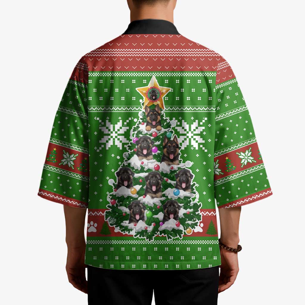 German Shepherd Pine Xmas Christmas Kimono Xmas Holiday Patterns - Wonder Print Shop