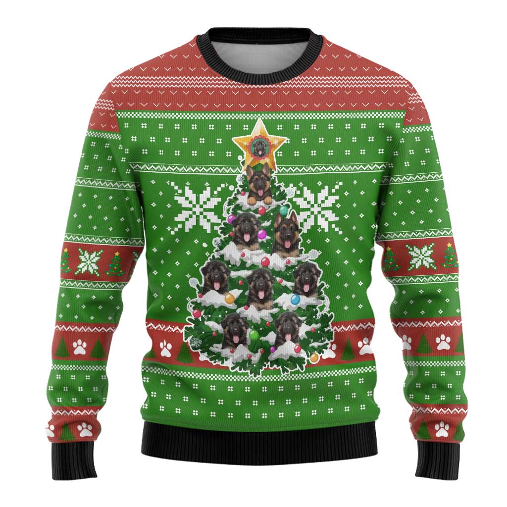 German Shepherd Pine Xmas Christmas Ugly Christmas Sweater Xmas Holiday Patterns - Wonder Print Shop
