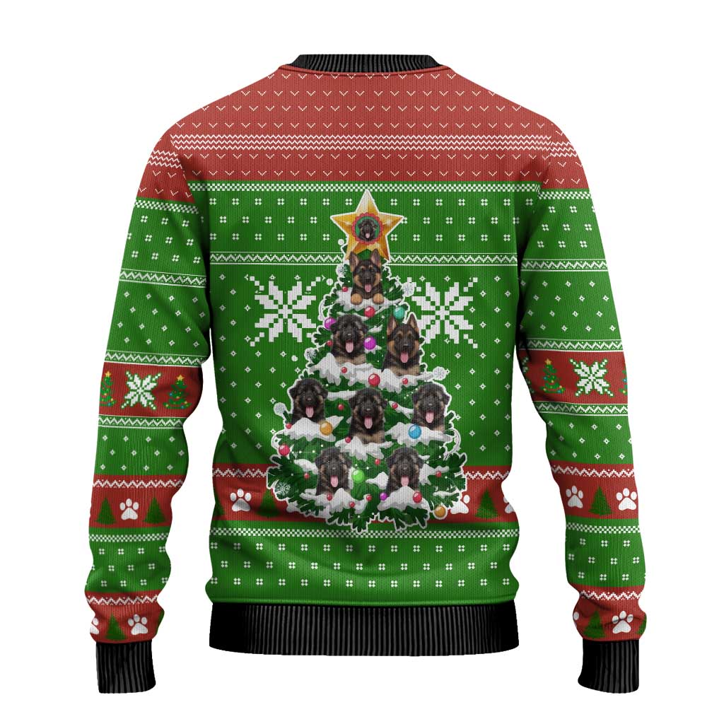 German Shepherd Pine Xmas Christmas Ugly Christmas Sweater Xmas Holiday Patterns - Wonder Print Shop