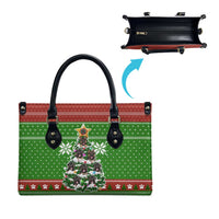 German Shepherd Pine Xmas Christmas Leather Bag Xmas Holiday Patterns - Wonder Print Shop