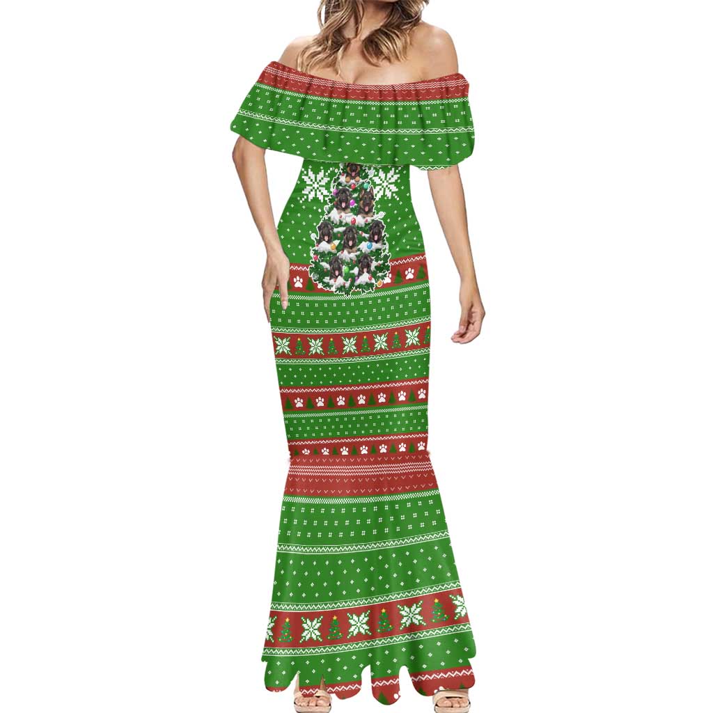 German Shepherd Pine Xmas Christmas Mermaid Dress Xmas Holiday Patterns - Wonder Print Shop