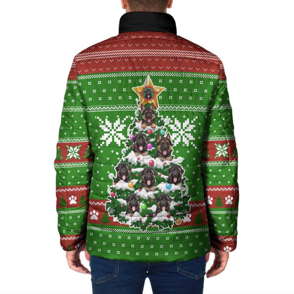 German Shepherd Pine Xmas Christmas Padded Jacket Xmas Holiday Patterns - Wonder Print Shop