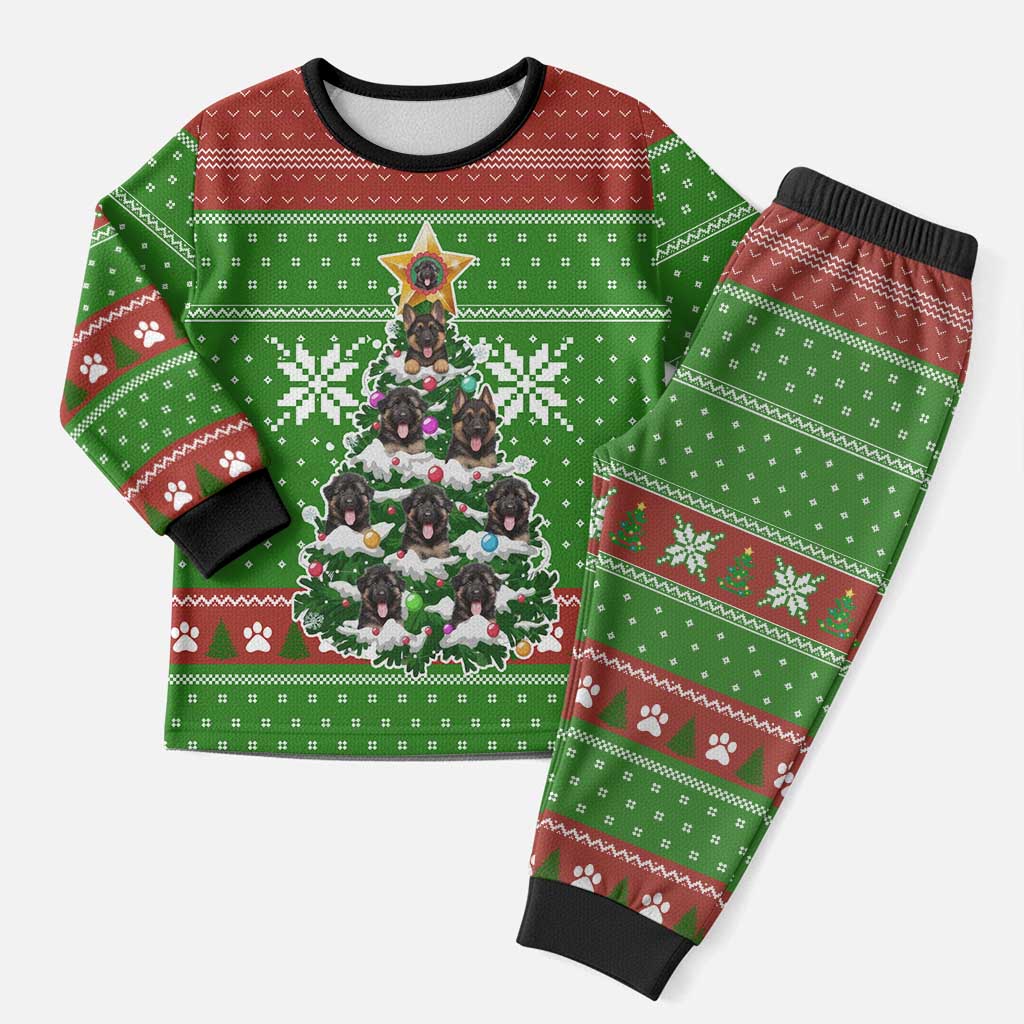 German Shepherd Pine Xmas Christmas Pajama Set Xmas Holiday Patterns - Wonder Print Shop
