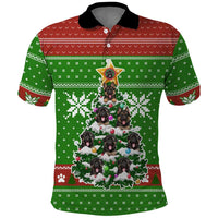 German Shepherd Pine Xmas Christmas Polo Shirt Xmas Holiday Patterns - Wonder Print Shop