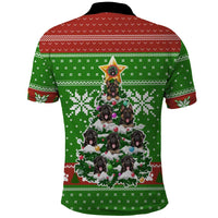 German Shepherd Pine Xmas Christmas Polo Shirt Xmas Holiday Patterns - Wonder Print Shop