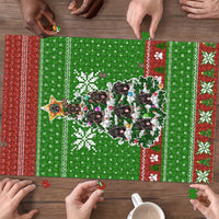 German Shepherd Pine Xmas Christmas Puzzle Xmas Holiday Patterns - Wonder Print Shop