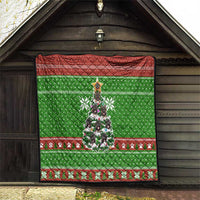 German Shepherd Pine Xmas Christmas Quilt Xmas Holiday Patterns - Wonder Print Shop