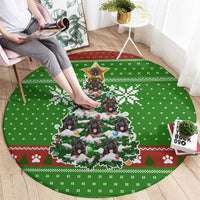 German Shepherd Pine Xmas Christmas Round Carpet Xmas Holiday Patterns - Wonder Print Shop