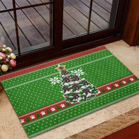 German Shepherd Pine Xmas Christmas Rubber Doormat Xmas Holiday Patterns - Wonder Print Shop