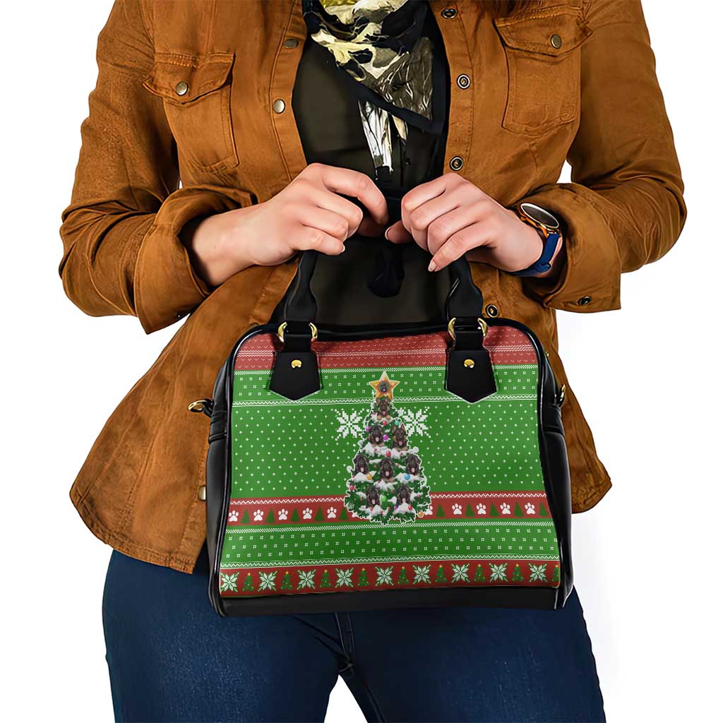 German Shepherd Pine Xmas Christmas Shoulder Handbag Xmas Holiday Patterns - Wonder Print Shop