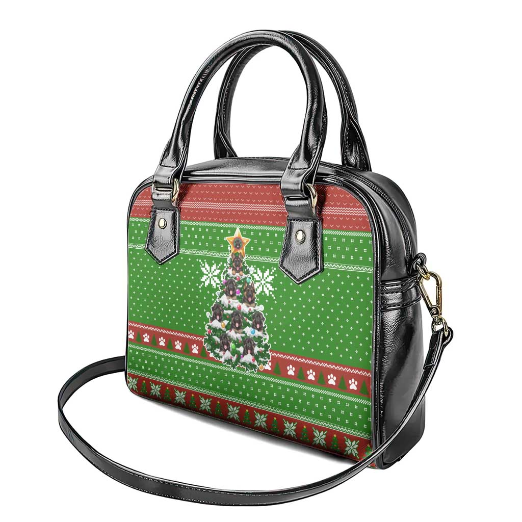German Shepherd Pine Xmas Christmas Shoulder Handbag Xmas Holiday Patterns - Wonder Print Shop