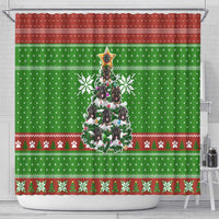 German Shepherd Pine Xmas Christmas Shower Curtain Xmas Holiday Patterns - Wonder Print Shop