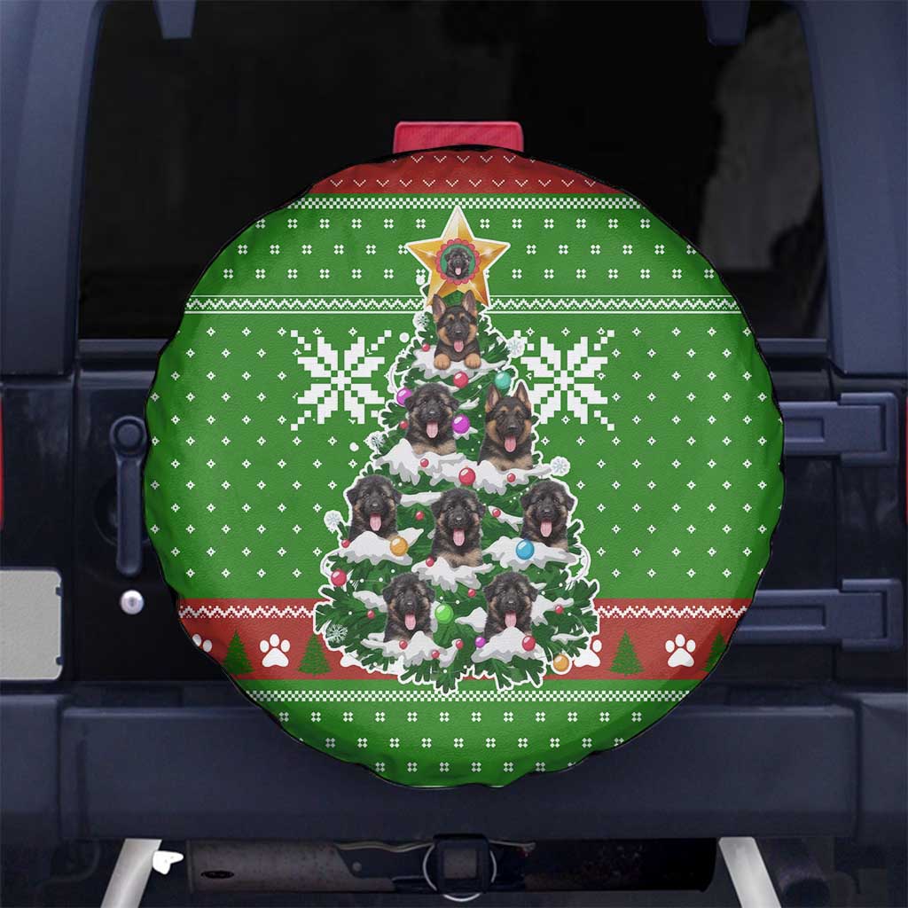 German Shepherd Pine Xmas Christmas Spare Tire Cover Xmas Holiday Patterns - Wonder Print Shop