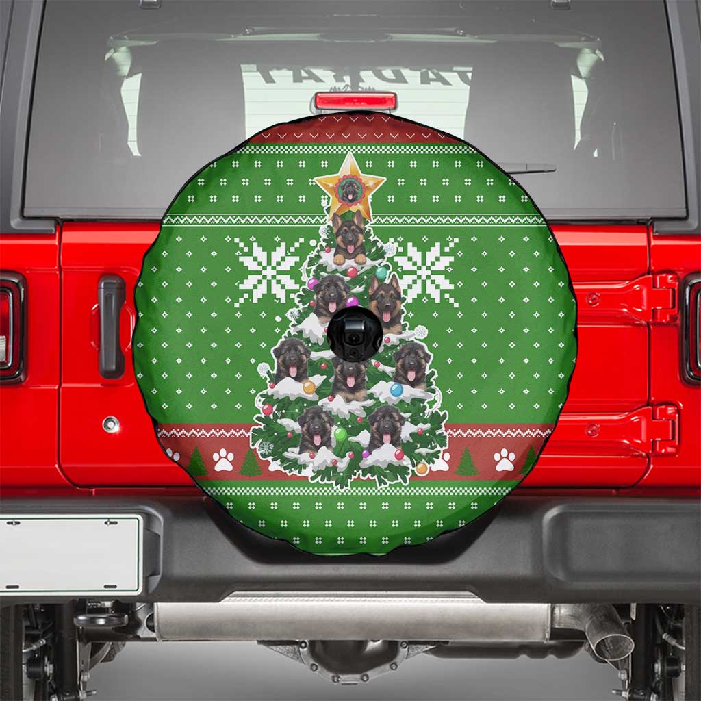 German Shepherd Pine Xmas Christmas Spare Tire Cover Xmas Holiday Patterns - Wonder Print Shop