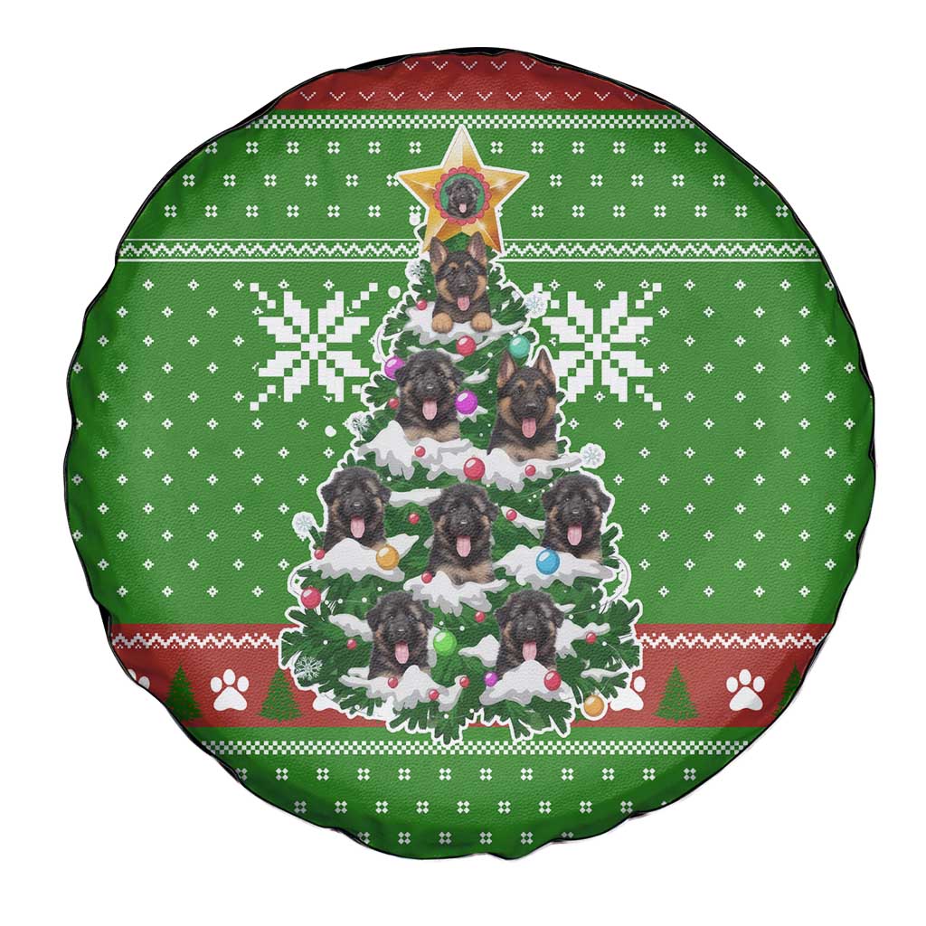 German Shepherd Pine Xmas Christmas Spare Tire Cover Xmas Holiday Patterns - Wonder Print Shop