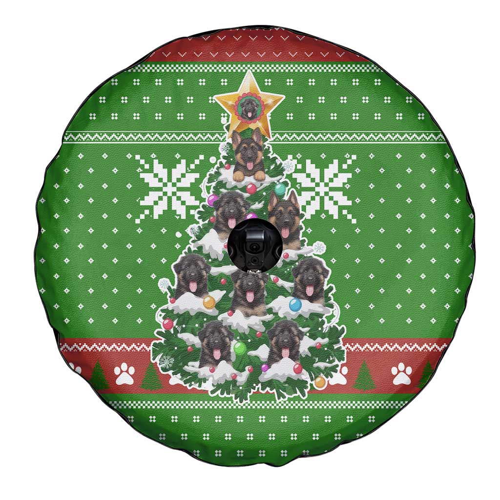 German Shepherd Pine Xmas Christmas Spare Tire Cover Xmas Holiday Patterns - Wonder Print Shop
