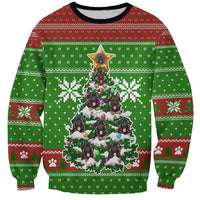 German Shepherd Pine Xmas Christmas Sweatshirt Xmas Holiday Patterns - Wonder Print Shop