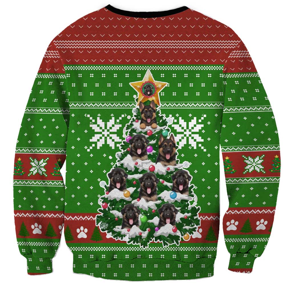 German Shepherd Pine Xmas Christmas Sweatshirt Xmas Holiday Patterns - Wonder Print Shop