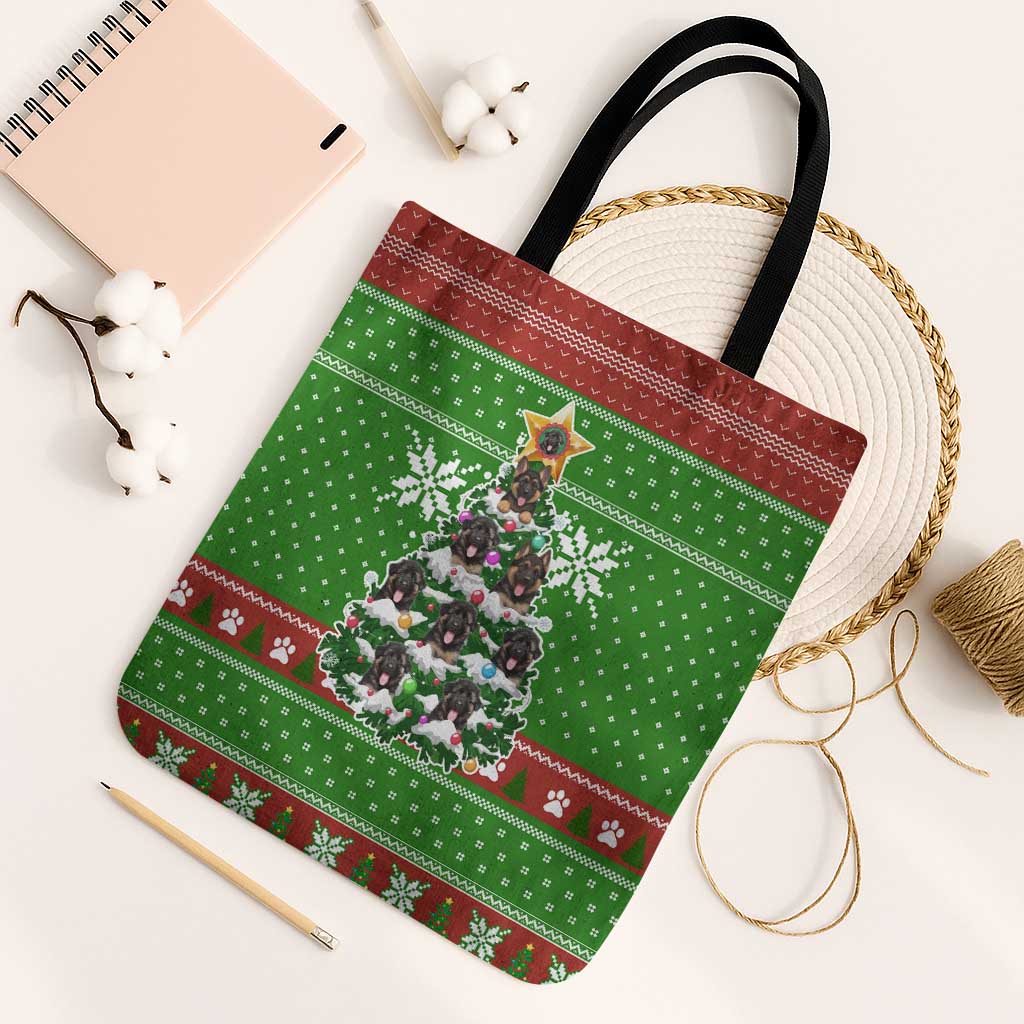 German Shepherd Pine Xmas Christmas Tote Bag Xmas Holiday Patterns - Wonder Print Shop