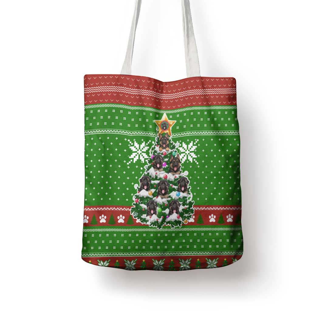 German Shepherd Pine Xmas Christmas Tote Bag Xmas Holiday Patterns - Wonder Print Shop