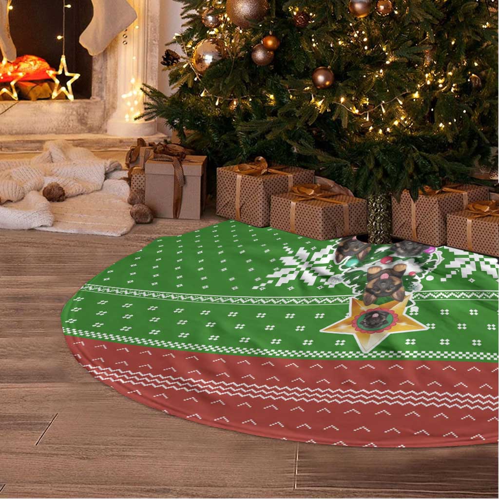 German Shepherd Pine Xmas Christmas Tree Skirt Xmas Holiday Patterns - Wonder Print Shop