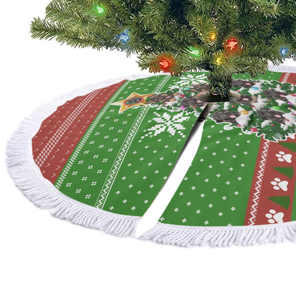 German Shepherd Pine Xmas Christmas Tree Skirt Xmas Holiday Patterns - Wonder Print Shop