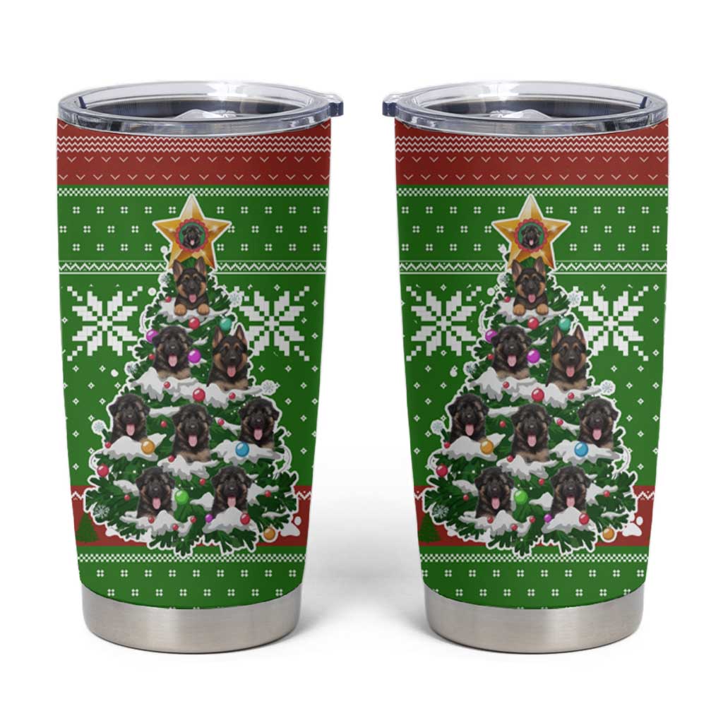 German Shepherd Pine Xmas Christmas Tumbler Cup Xmas Holiday Patterns - Wonder Print Shop