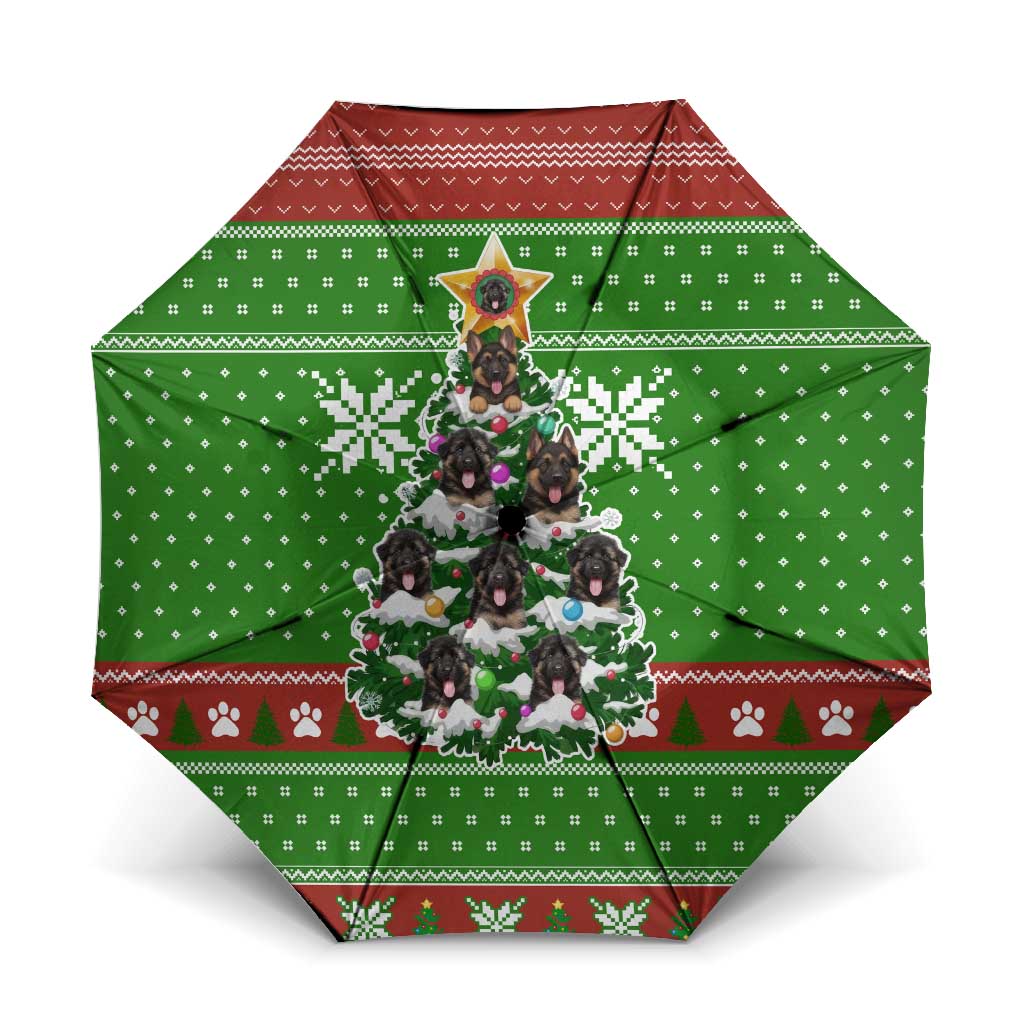 German Shepherd Pine Xmas Christmas Umbrella Xmas Holiday Patterns - Wonder Print Shop
