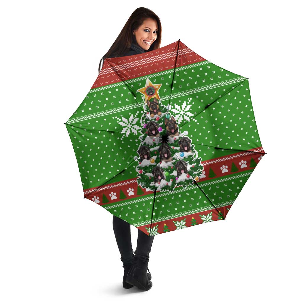 German Shepherd Pine Xmas Christmas Umbrella Xmas Holiday Patterns - Wonder Print Shop