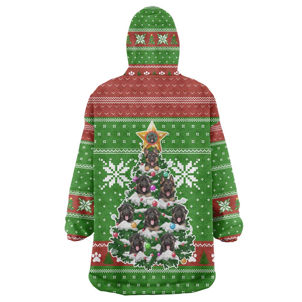 German Shepherd Pine Xmas Christmas Wearable Blanket Hoodie Xmas Holiday Patterns - Wonder Print Shop