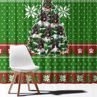 German Shepherd Pine Xmas Christmas Window Curtain Xmas Holiday Patterns - Wonder Print Shop