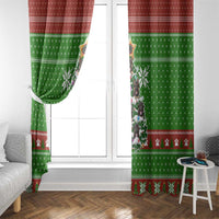 German Shepherd Pine Xmas Christmas Window Curtain Xmas Holiday Patterns - Wonder Print Shop