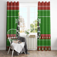 German Shepherd Pine Xmas Christmas Window Curtain Xmas Holiday Patterns - Wonder Print Shop