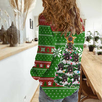 German Shepherd Pine Xmas Christmas Women Casual Shirt Xmas Holiday Patterns - Wonder Print Shop