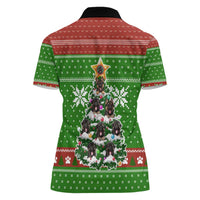 German Shepherd Pine Xmas Christmas Women Polo Shirt Xmas Holiday Patterns - Wonder Print Shop