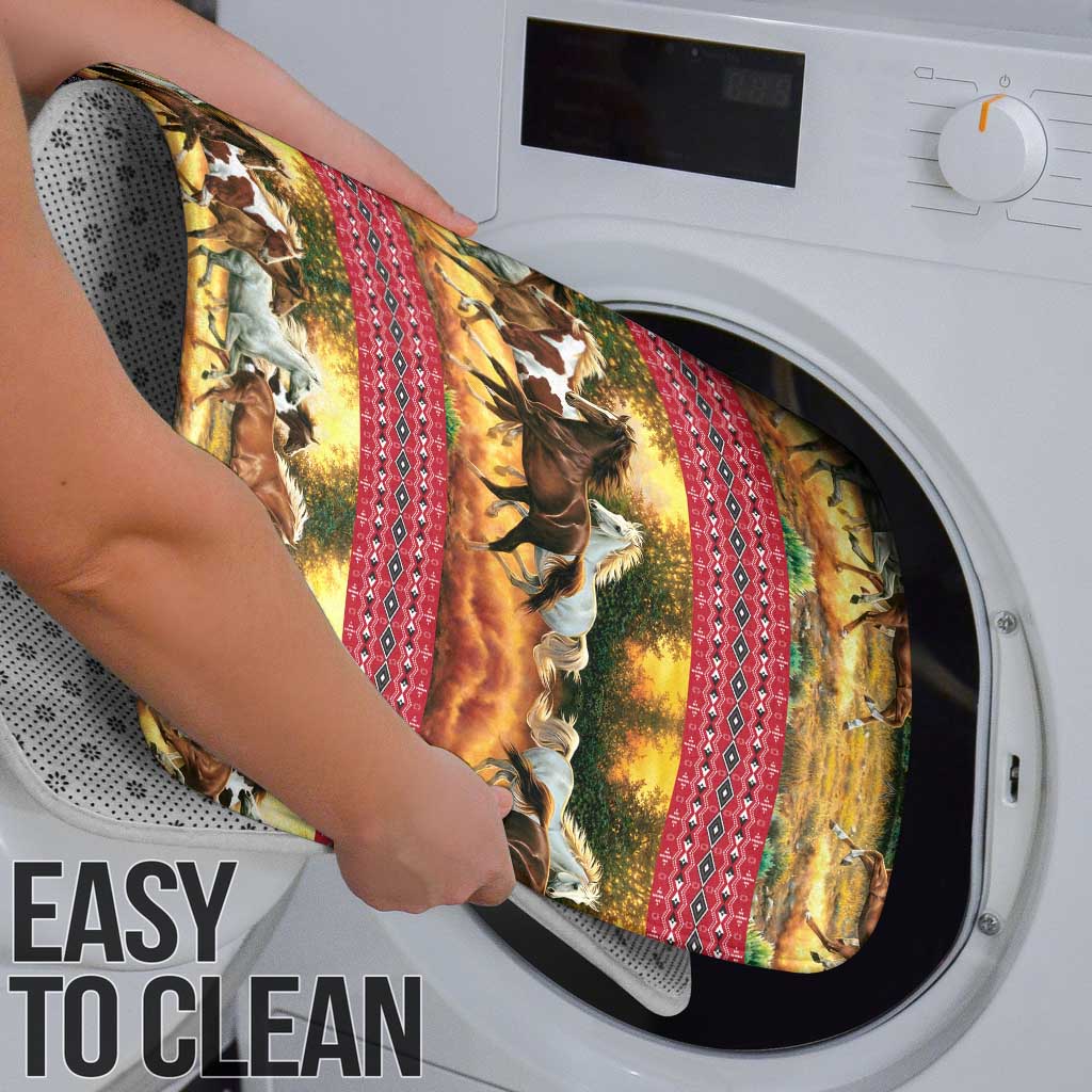 Horse Native American Pattern Christmas Christmas Bathroom Set Xmas Holiday Patterns - Wonder Print Shop