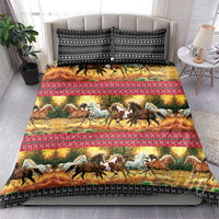 Horse Native American Pattern Christmas Christmas Bedding Set Xmas Holiday Patterns - Wonder Print Shop