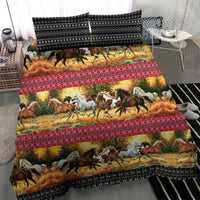 Horse Native American Pattern Christmas Christmas Bedding Set Xmas Holiday Patterns - Wonder Print Shop